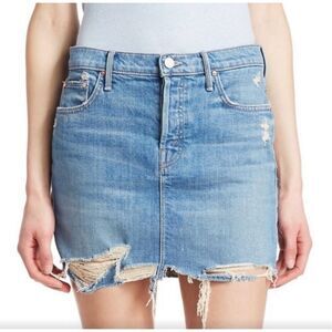 Mother Denim Vagabond Frayed Mini Skirt 30